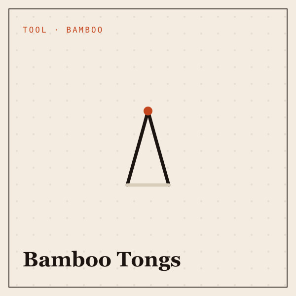 Bamboo Kitchen Tongs