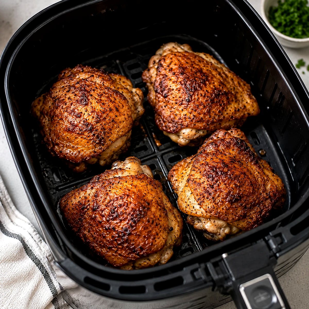 Air Fryer Chicken Thighs (Gluten-Free, Dairy-Free)